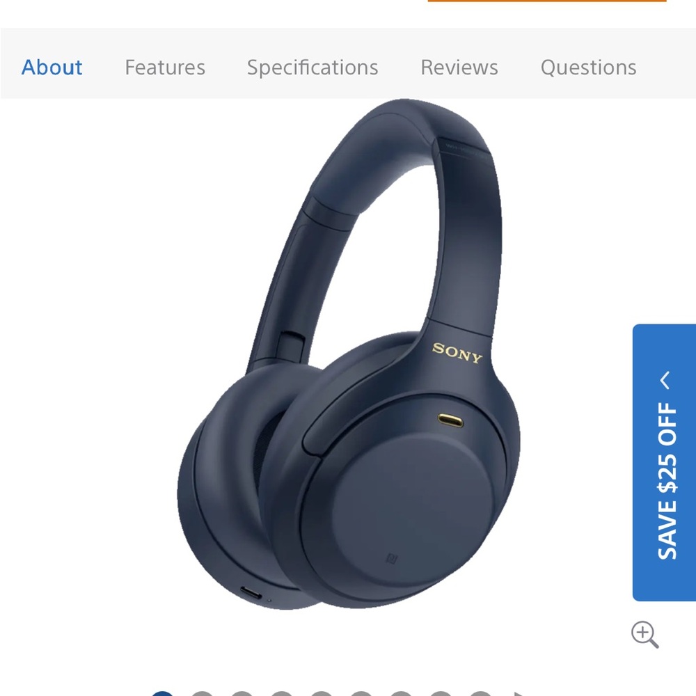 Sony WH-1000XM4 Midnight Blue Headphones
